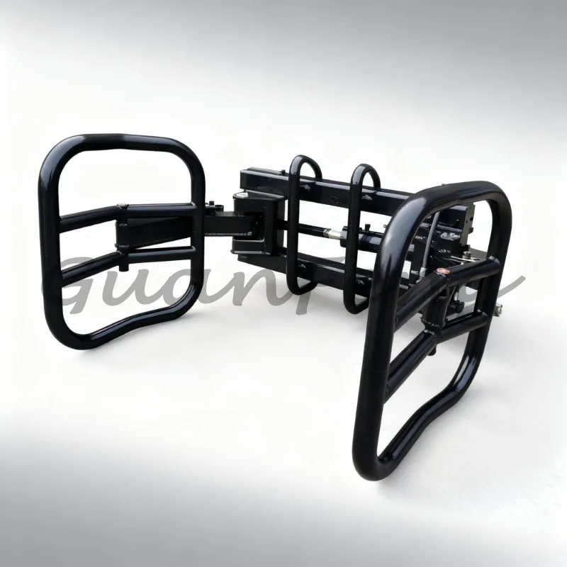 High‑Capacity Round Bale Grab Claw, Quick‑Tach Grapple Attachment for Compact Loader Skid Steer