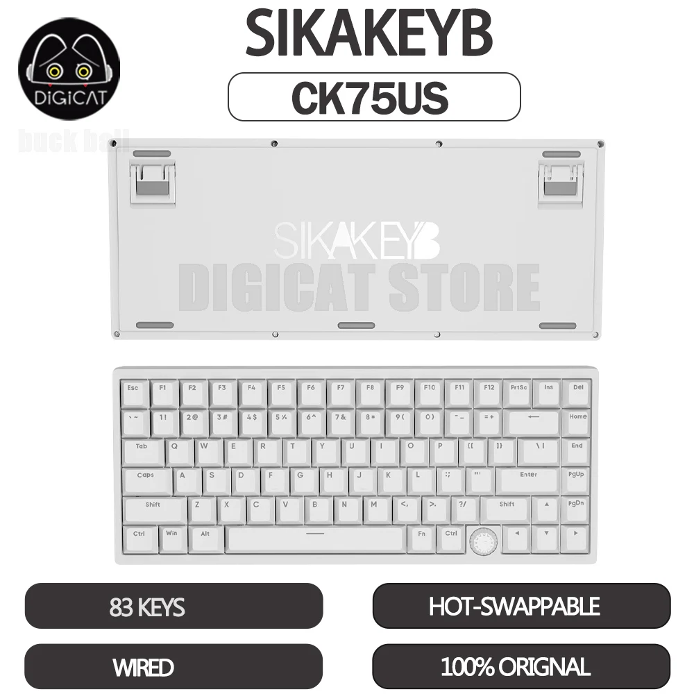 

SIKAKEYB CK75US Mechanical Keyboard Wired Keyboard Ergonomics Hot swap PBT RGB Gaming Keyboard Gifts