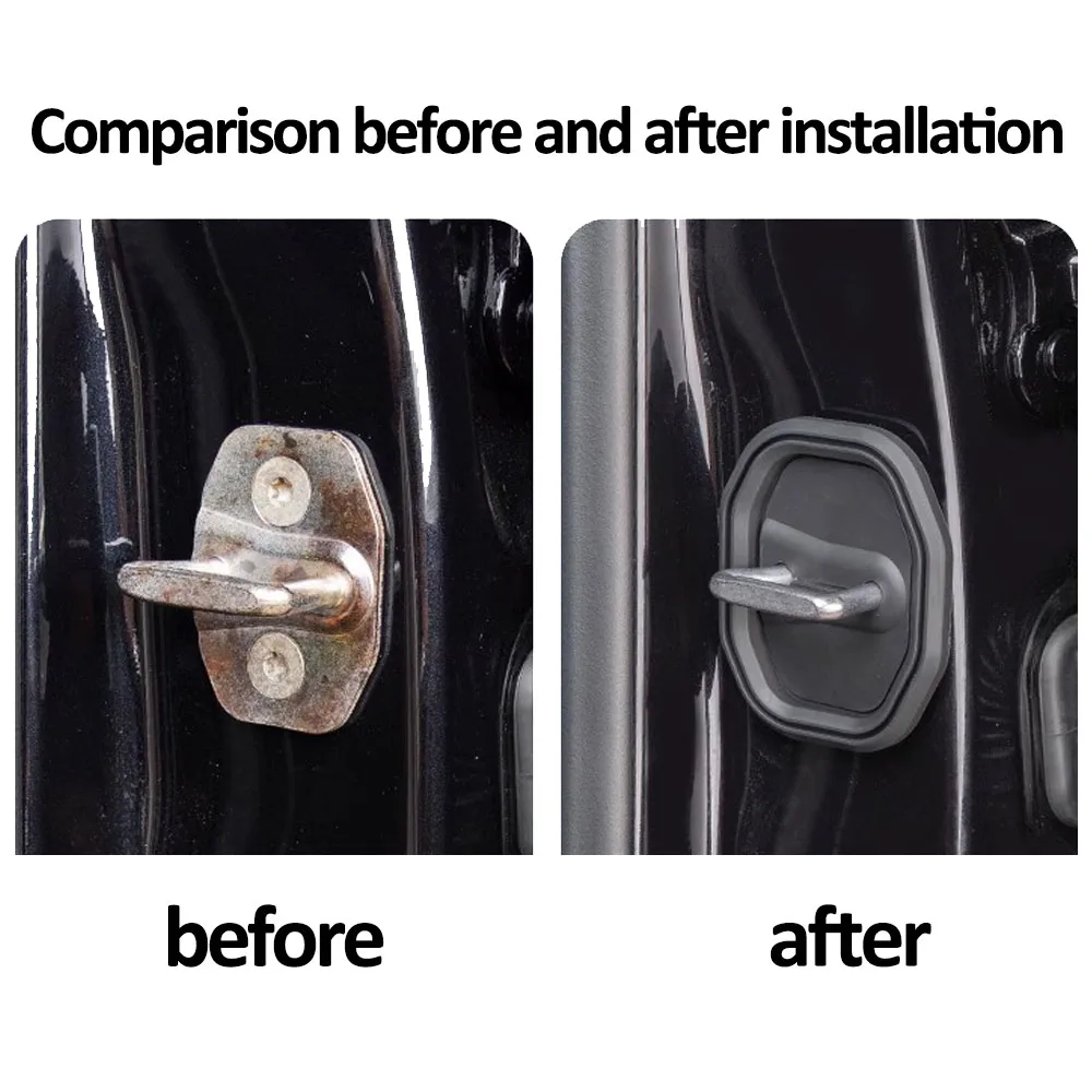 

4 шт. для Geely EX5 Galaxy E5 2024 2025 2026 дверной замок, пряжка, силиконовый защитный чехол, аксессуары для интерьера, амортизатор