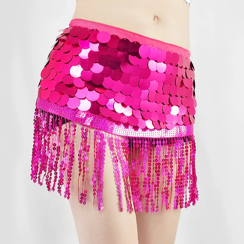 ベリーダンスヒップスカーフ女性のためのタッセルヒップラップジャズダンスウエストチェーンベルトダンス練習小道具衣装スーツ