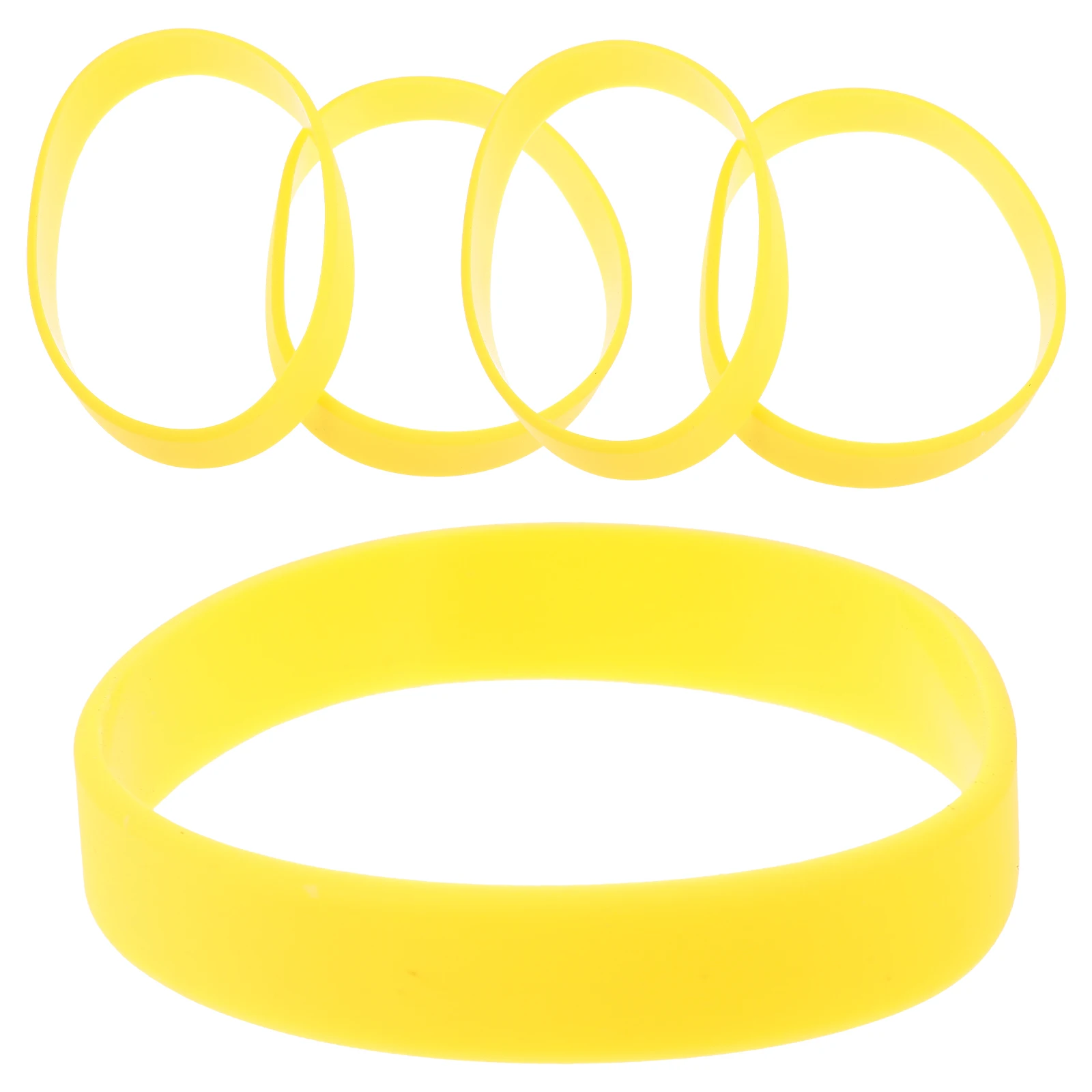 

5 Pcs Blank Bracelet Lightweight Wristband Bands for Event Stretch Elastic Silica Gel Sports Portable