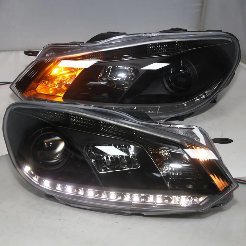 For VW Golf 6 LED Headlight Angel Eyes 2009 -11 V8 SONAR Style