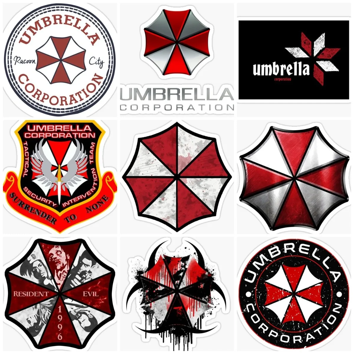 Umbrella Corporation Sign Radiation Biochemical Crisis Sticker Camper Laptop  Car Window Motorcycle Truck Bicycle Glass Decal