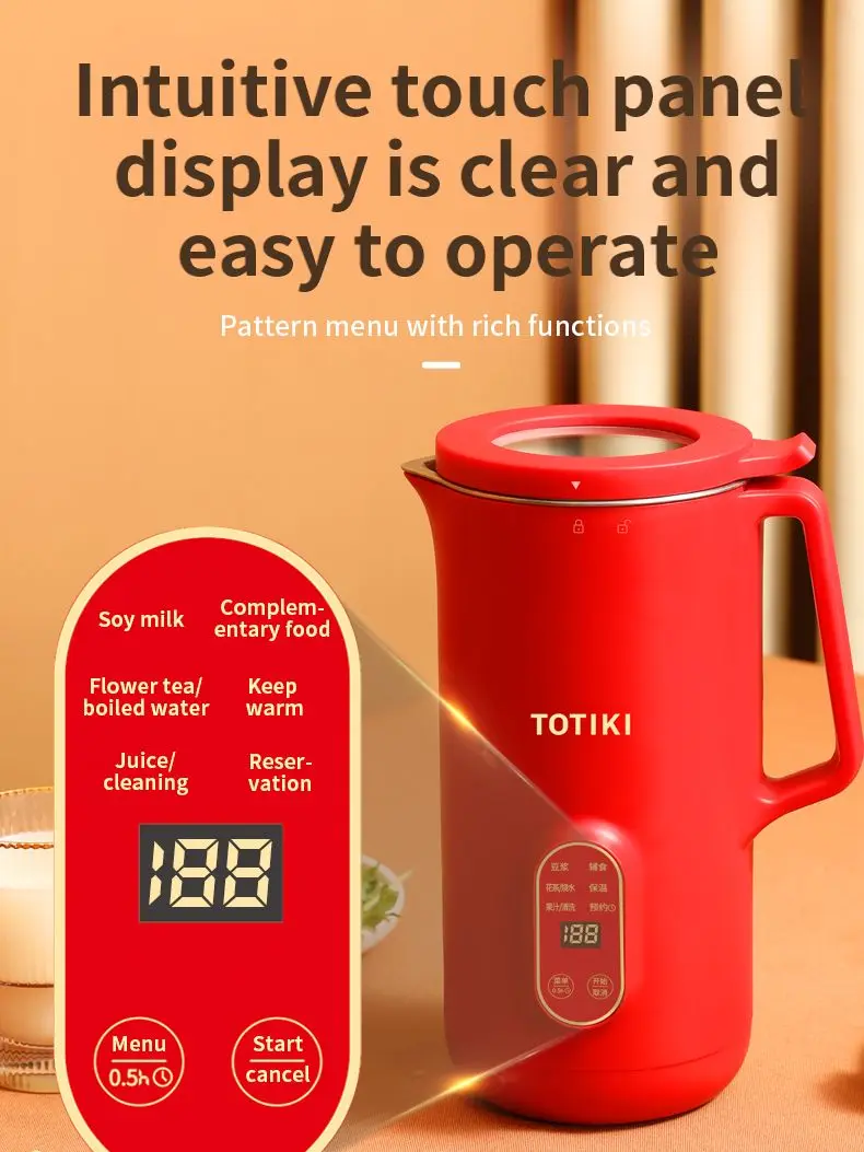 Totiki mini macchina per rompere le pareti frullatore elettrico portatile spremiagrumi mixer 350ml macchina per latte di soia robot da cucina multifunzionale 220V