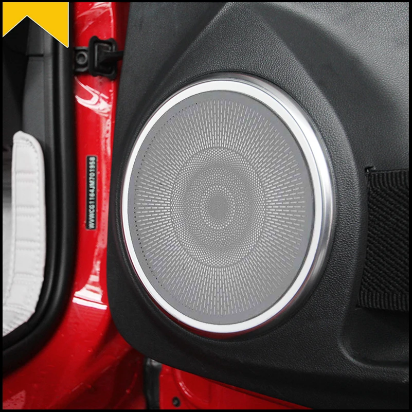 Car Styling For Volkswagen VW Beetle 2013-2018 Door A-pillar Speaker Sound Ring Cover Trim Molding Decorative Auto Accessories