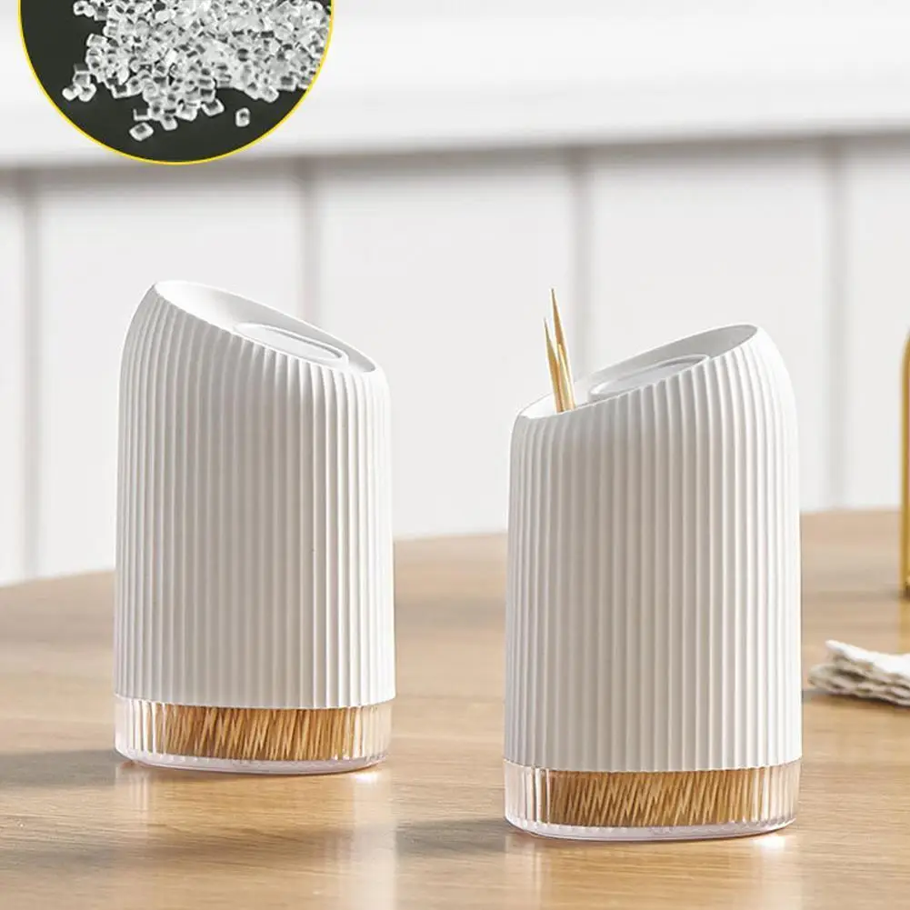 White Toothpick Box Creative Household Light Luxury 300 Portable Box Toothpick Box Contains Storage Slider Toothpicks Tooth A9J0