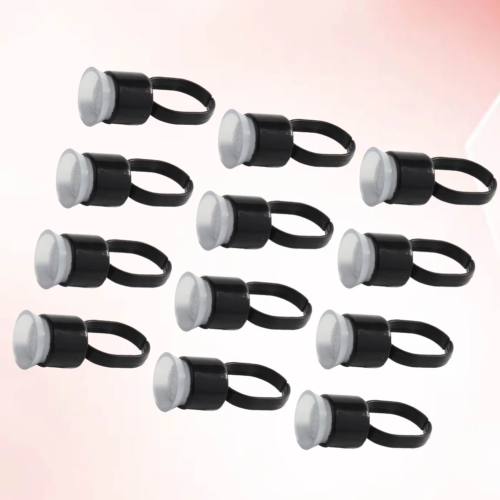 

25 Pcs Tattoo Color Cup Pigment Cap Sponge Holder Disposable Ring Microblading Glue Ink