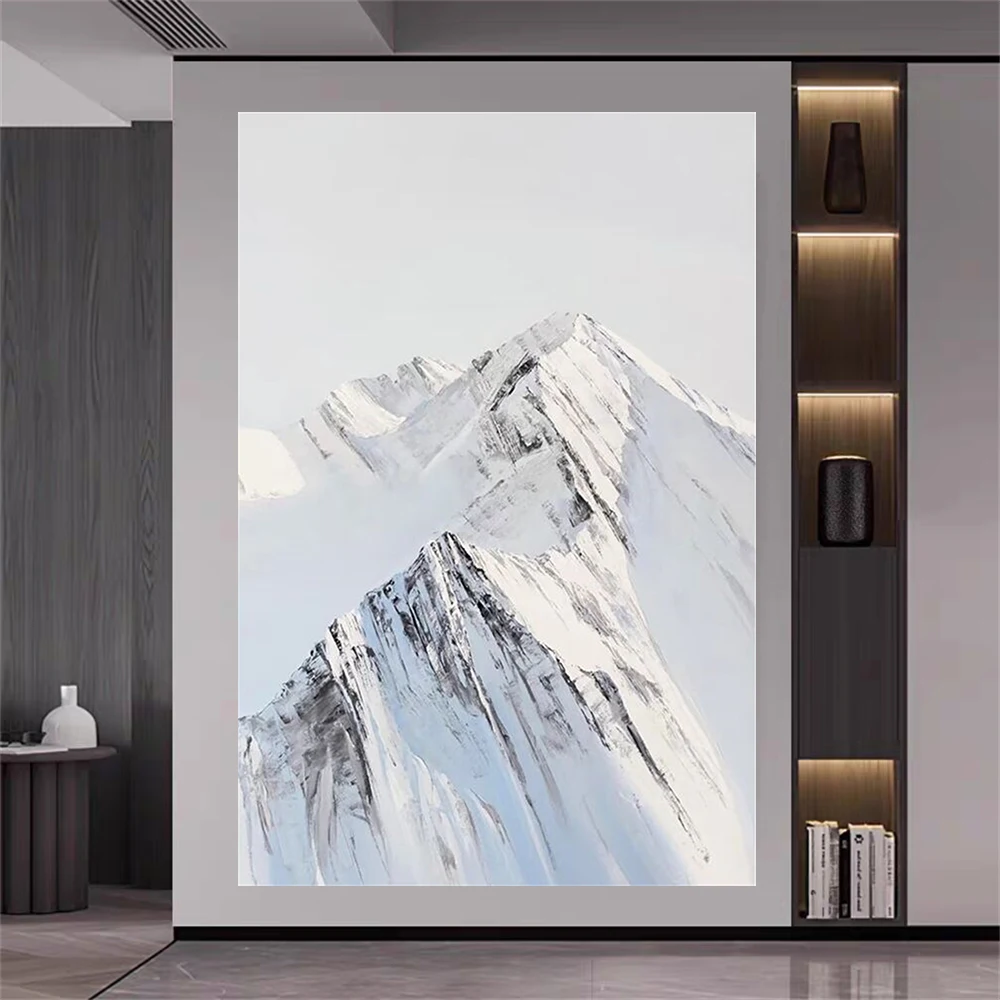 Abstract Canvas Home Decor Painting Thick Oil On Canvas Handmade Gray Oil Painting Modern Wall Art Picture For Home Wall Decor