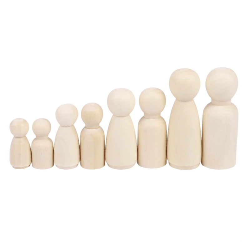 도색되지 않은 나무 가족 인형, 아기 웨딩 인형 장식, 아기 낙서, 나무 남자 50 개