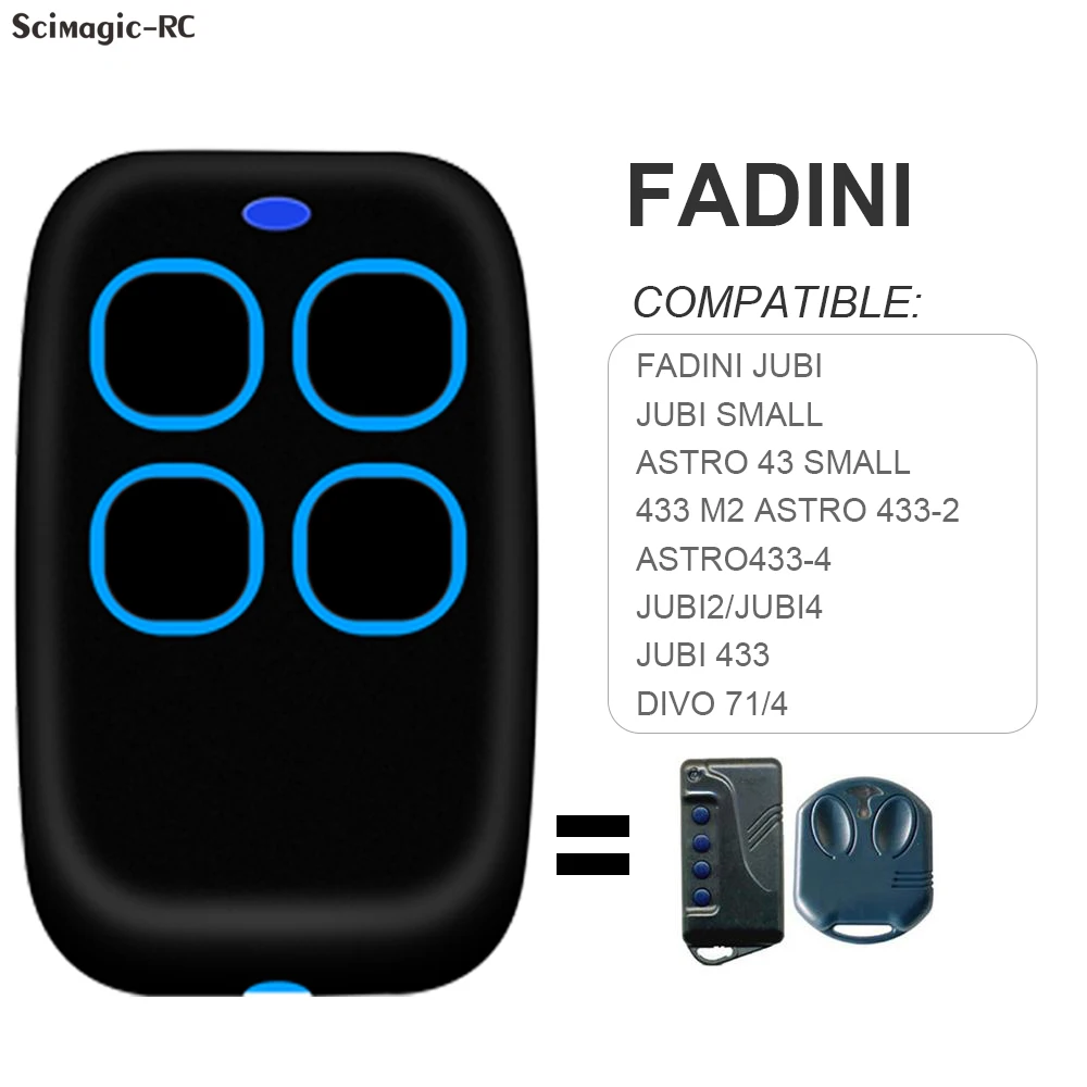 Multifrequency 280 to 868 Mhz Garage Remote Clone for FADINI JUBI JUBI SMALL ASTRO 43 SMALL 433 M2 ASTRO 433-2 ASTRO433-4 DIVO