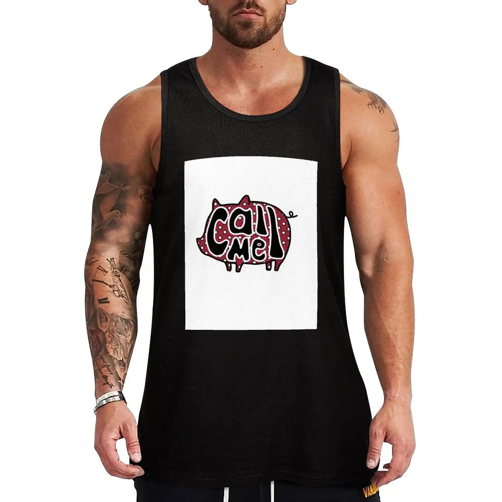 

Call Me Hog Tank Top Summer Print Tank Top Beach Graphic Sleeveless Top