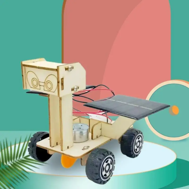 Hölzernes solarbetriebenes Mondauto-Set für Kinder, pädagogisches Spielzeug, praktische Physik-Lernwerkzeug für Schüler – Detail 5
