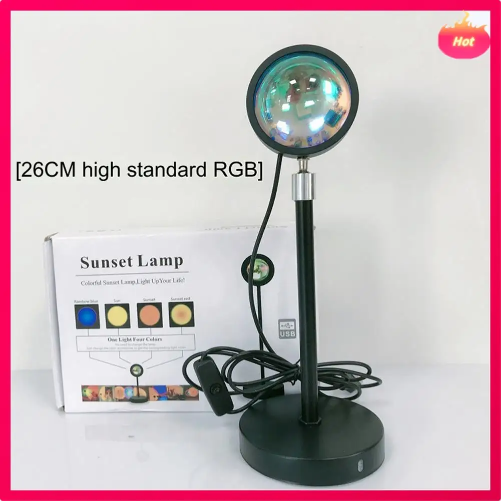 

New 1 Pieces 180 Degree Rotation Sunset Projection Light Led Night Light Floor Lamp With USB Port