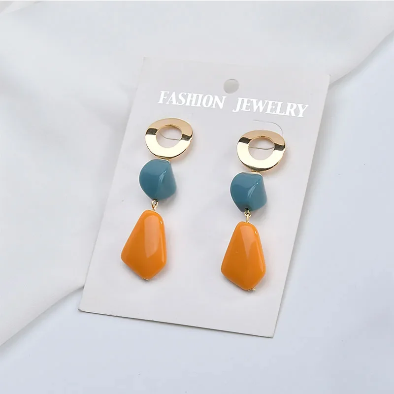 Autumn and winter stereo shaped Yangtze River Delta solid color retro color turmeric green purple DIY ear accessories