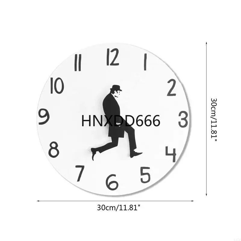 

Novelty Wall Clock with Silly Walk Design - Silent and Mute, Perfect for Home and Living Room Decor