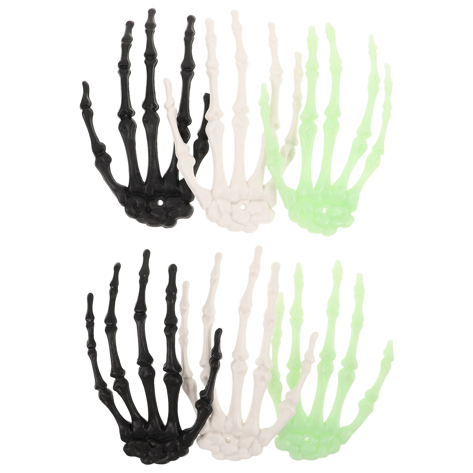 

3Pair Plastic Hands Halloween Decor Props Realistic Details Lightweight Material Reusable Spinechilling Effects