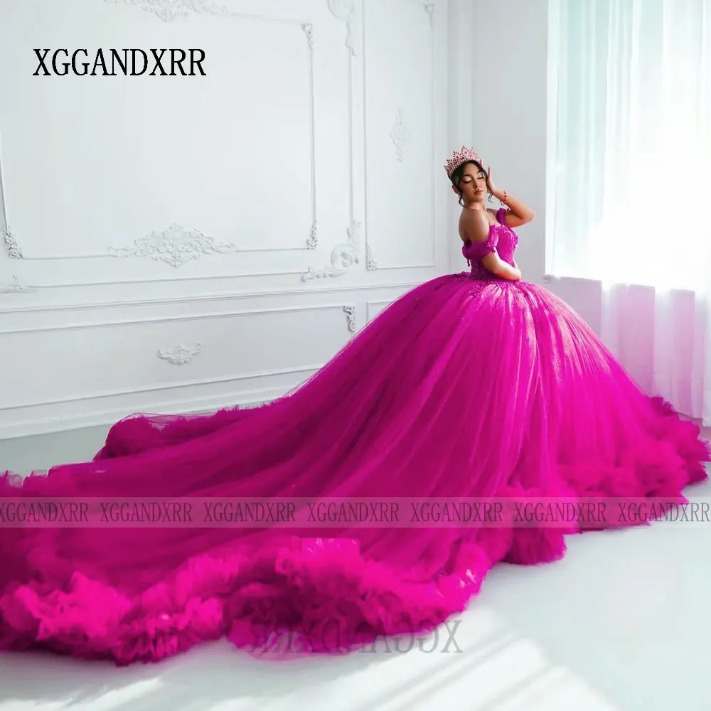 

New In Red Quinceanera Dresses 2026 Sweetheart Ruffle Prom Birthday Party Princess Sweet 16 Gown Pageant Vestidos De 15 Años