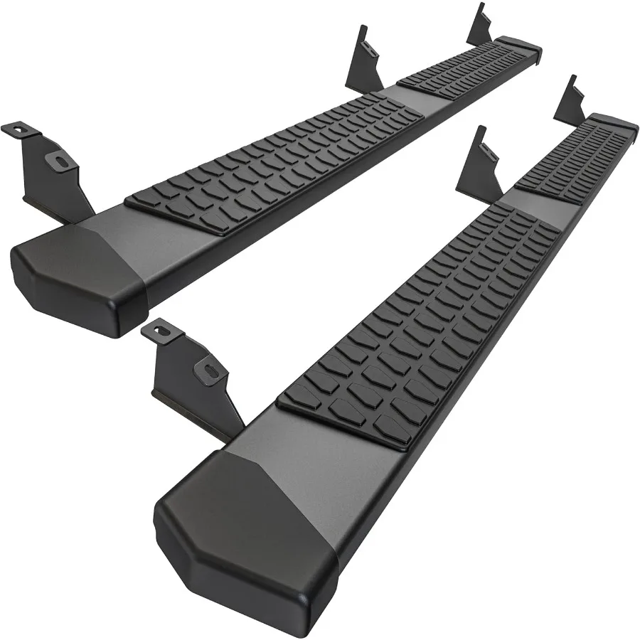 لوحات تشغيل 6 بوصات خطوات جانبية متوافقة مع 2005-2023 Toyota Tacoma Double Cab Crew Cab 4 أبواب كاملة الحجم باللون الأسود