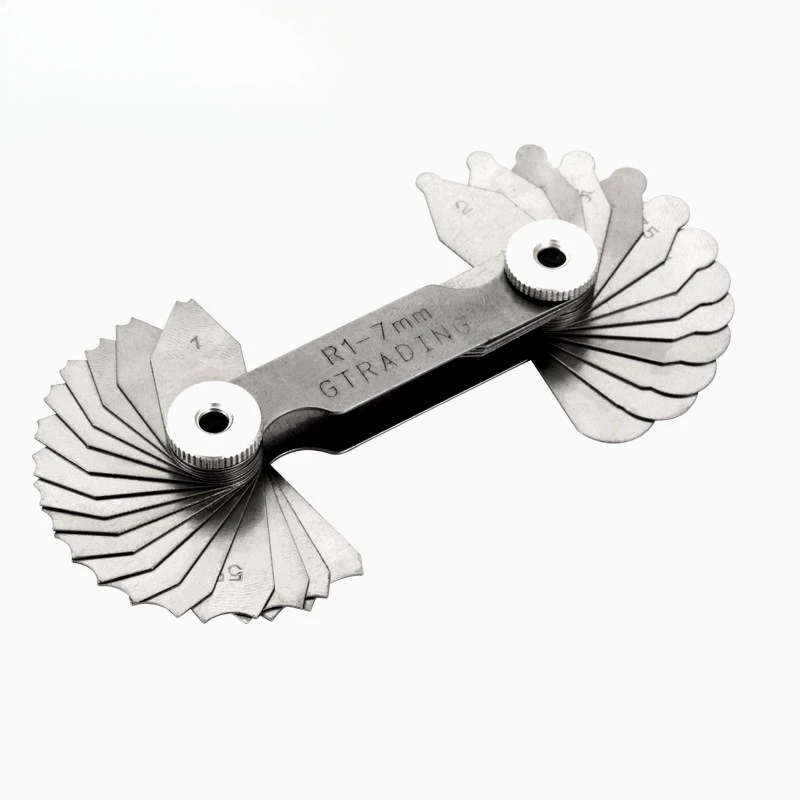Complete Stainless Steel Radius Comparator Set Durable Arc Measuring Tool For Precision Engineering Quality Control
