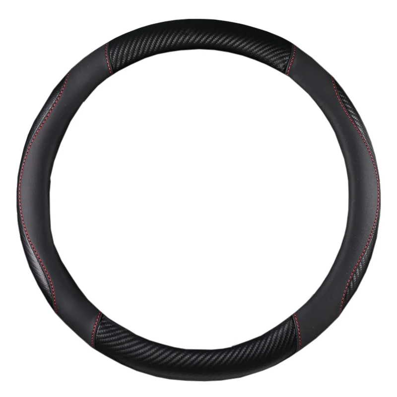 Protector de cuero y fibra de carbono para volante de coche, accesorios para Toyota Corolla RAV4 2019-2024 Camry 2018-2024 Avalon 2019-2024