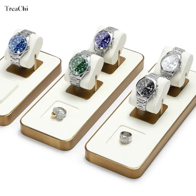 New Watch Display Props Beige Men's and Women's Wrist Watch Display Stand Jewelry Counter Bracelet Organizer Tray