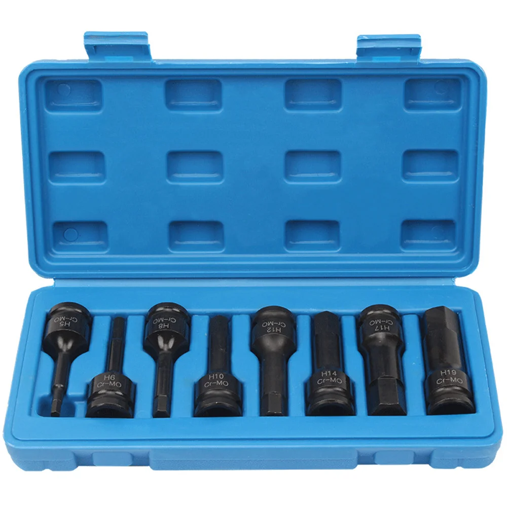 

8-Piece Set Of 1/2 Large Flying Pneumatic Hexagonal Air Cannon Integrated Screwdriver H5-H19 Electric Sleeve