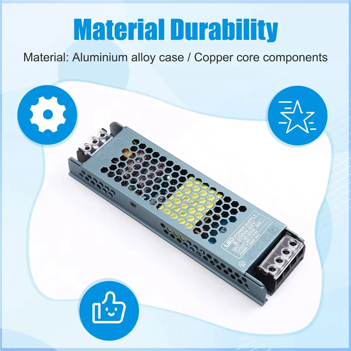 Transformateur d'éclairage LED feelfeel 24V, alimentation LED 200W, 220V vers 24V pour bande lumineuse LED