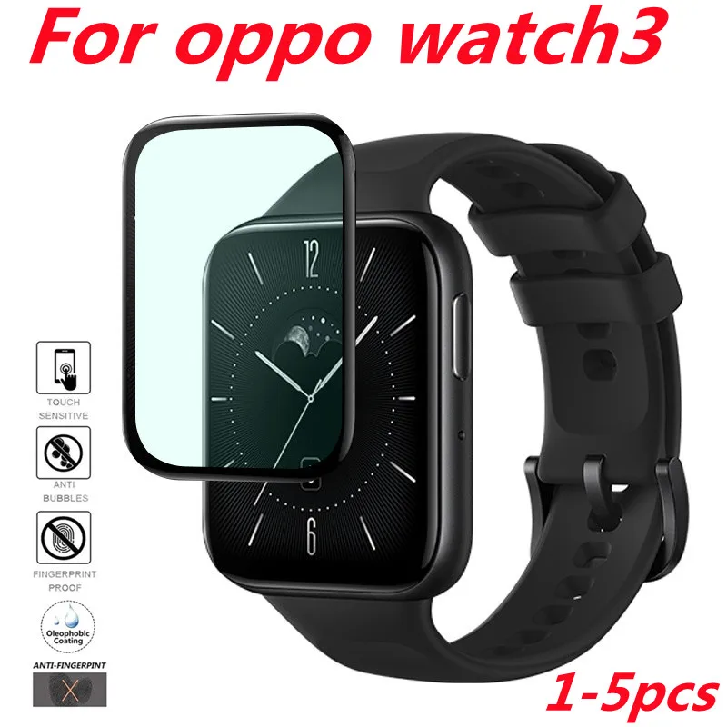 Oppo Watch3 화면 보호기용 1-5PCS 보호 필름 43MM, Oppo Watch3 43MM 시계 액세서리의 3D 곡선 복합 필름