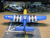 Volantex 761-5v2 Blue P-51d Rc Four-channel Remote Control Airplane Model Electric Foam Rc Aircraft Children Gift