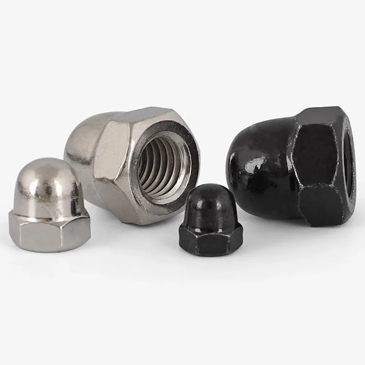 1~20Pcs GB923 Nickel Plated/Black Acorn Cap Dome Nuts Cap Carbon Steel Decorative Ball-Head Screw Cap M3 M4 M5 M6 M8 M10 M12