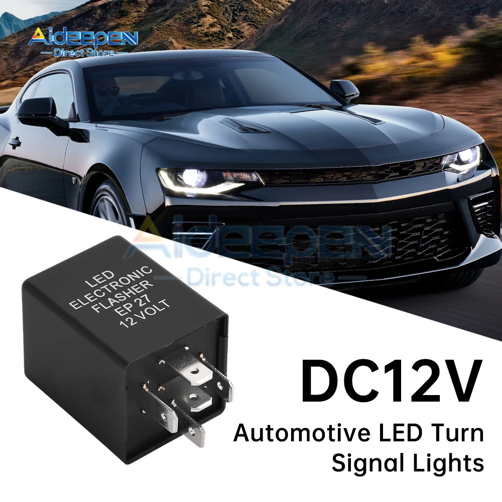 12V 150W EP27 5-pin Car Relay LED Electronic Flasher Relay Five-legged Car Steering Double Flashing LED Light Flashing Relay