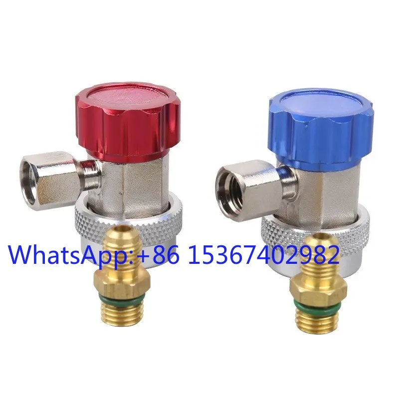 R134a R1234yf Adjustable Quick Connector, Refrigerant Charging Tool & AC 34a Adapter Accessory Kit