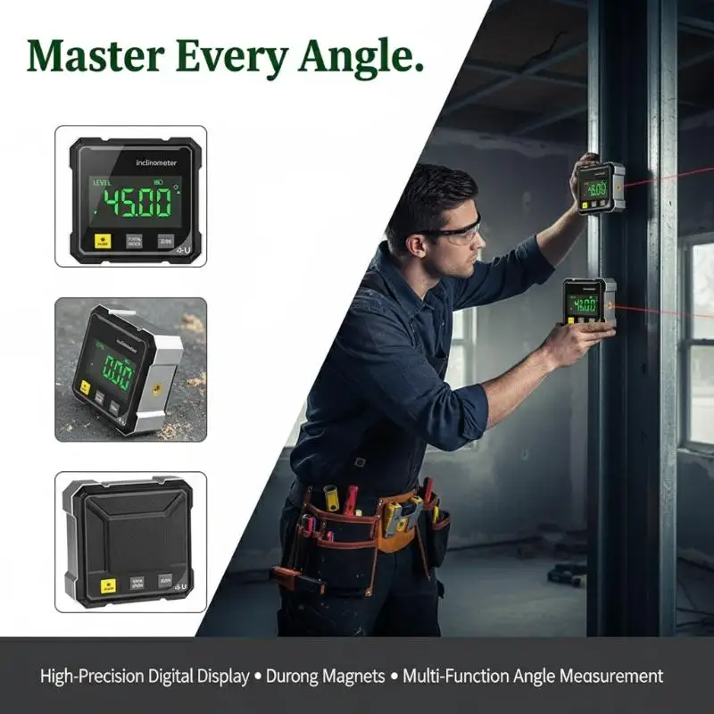 Accurate Measurement Four Sided Magnetic Suction Laser Tilt Angle Box Level for Home Improvement and Alignment TasksHot Sale