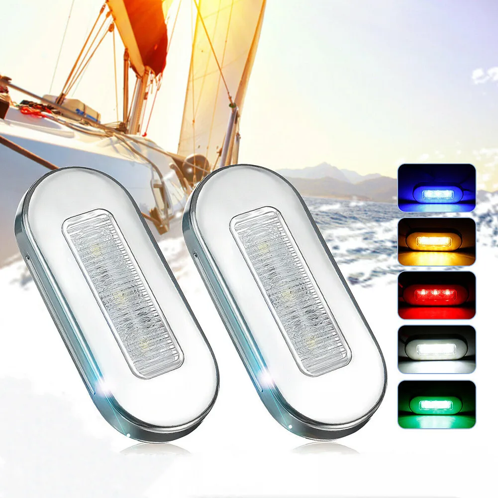 Lampu setrip LED untuk kapal/laut, lampu LED putih dingin, lampu ekor kapal Yacht, lampu penerangan LED 2 buah/set