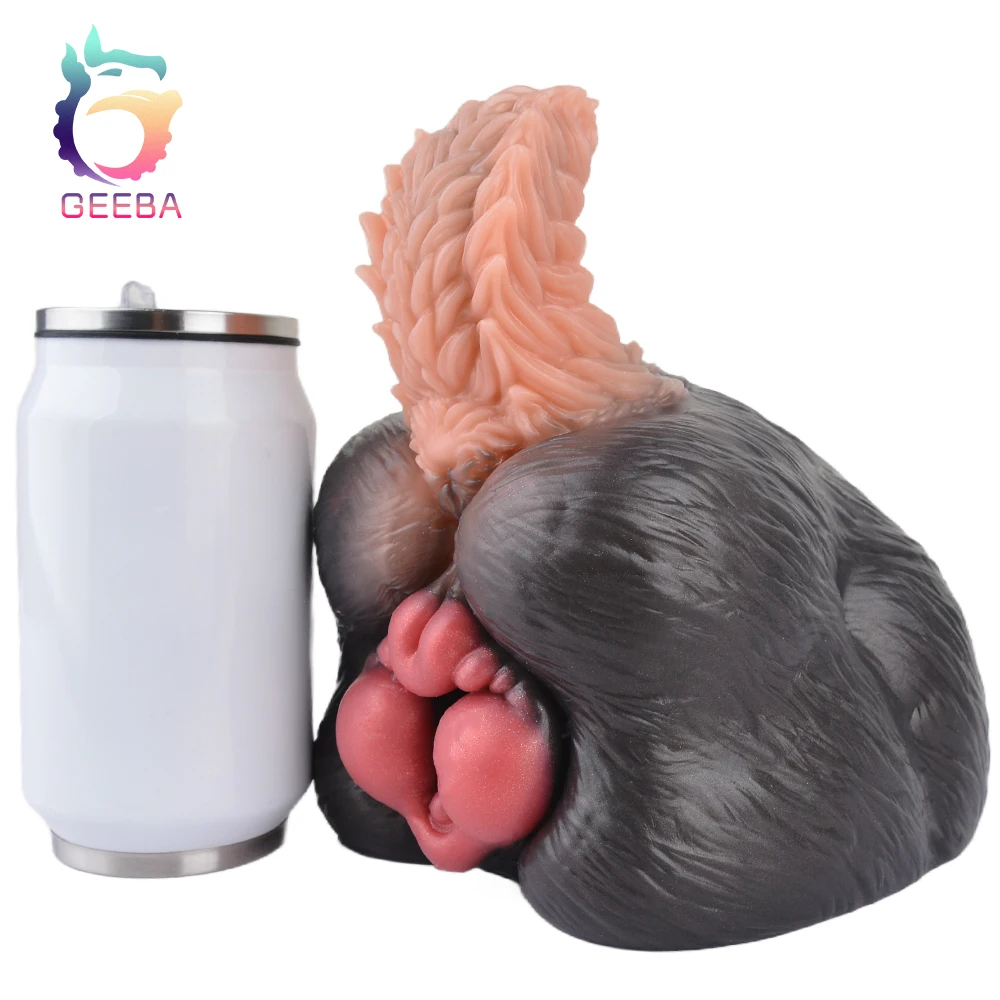 GEEBA monstruo bolsillo coño juguetes sexuales masculinos 4,62 lb fantasía perro culo Onahole realista Vagina silicona masturbador masculino pene Stroker