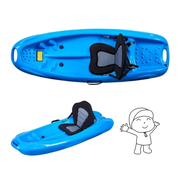 2024 Popular 1.85 M One Person Single Seating Kid Children Plastic Kayak Boat Canoe With Accessory