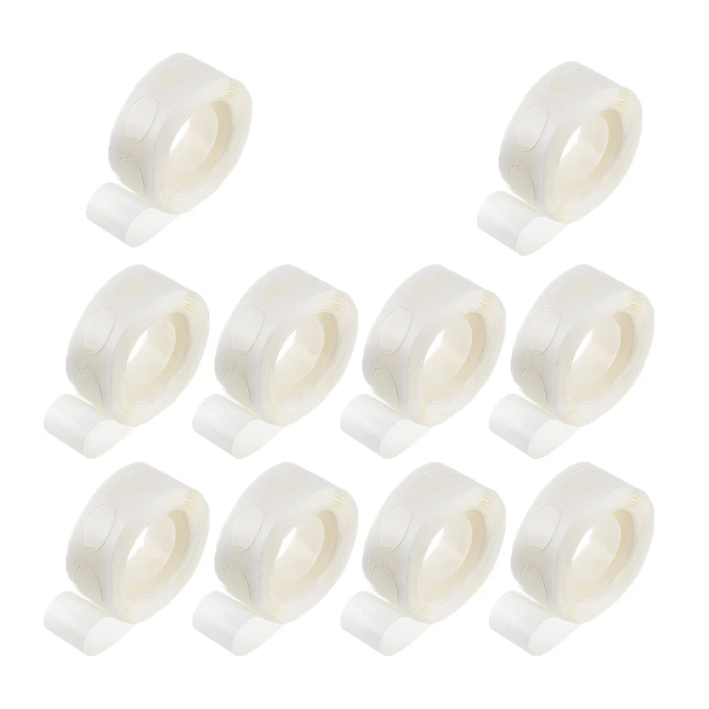 10 個 10 ロール透明両面粘着テープポータブル多機能ホームオフィス車バスルーム収納滑らかな表面