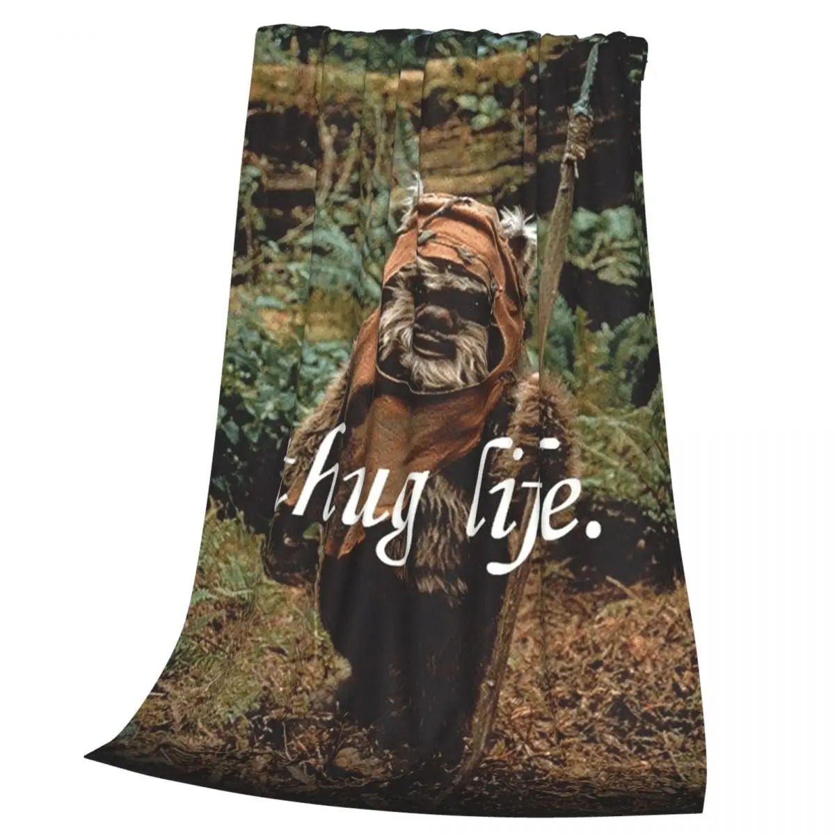Ewok Thug Life Blankets Soft Warm Flannel Throw Blanket Bedding for Bed Living room Picnic Travel Home Sofa