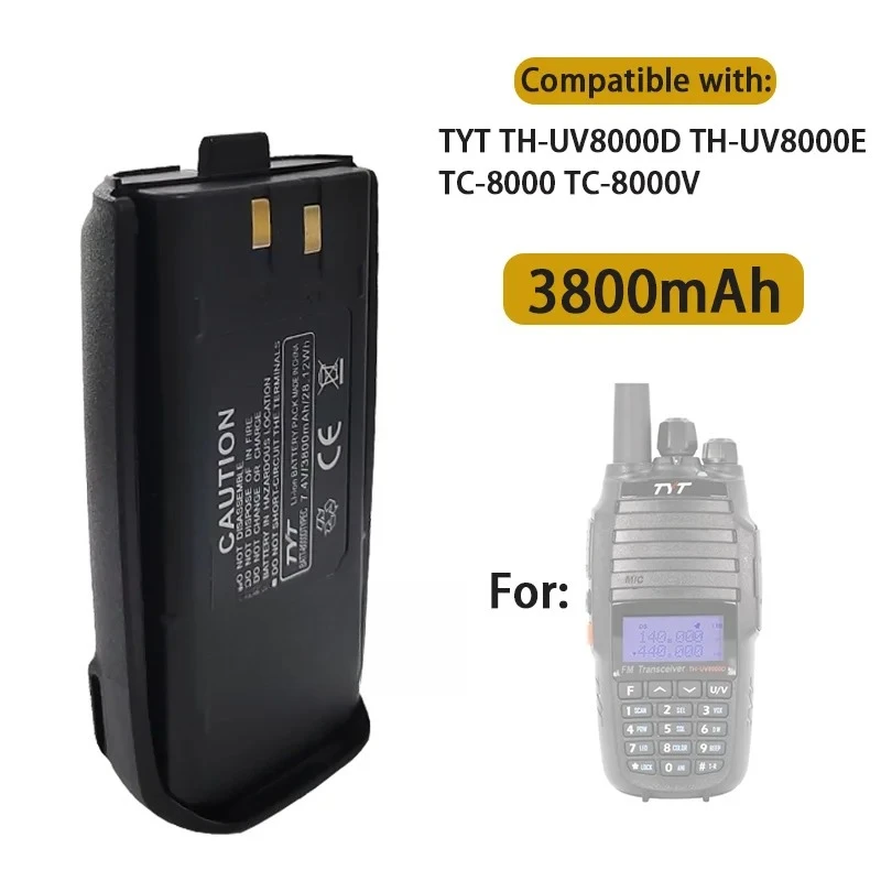 3600mAh  Type-C Rechargeable Li-ion Battery Pack For TYT TH-UV8000D TH-UV8000E LB-75L Walkie Talkie Replacement Radio Accessory view 5