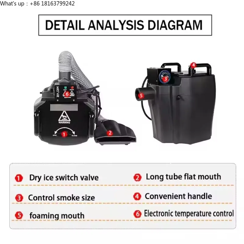 Máquina eléctrica de hielo seco de niebla baja, 3500W/6000W, para fiestas de boda y escenarios de baile para efectos de eventos, máquina de humo de niebla baja