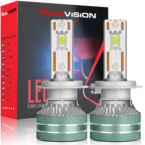 Dualvision K5C H7 H4 H11 Светодиодные фары 5570 CSP H1 H3 H8 H9 9005 HB3 9006 HB4 9012 HIR2 Автомобильные фары дальнего ближн...