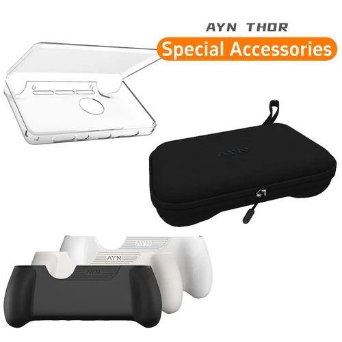 AYN THOR accesorios para juegos pantalla Dual Flip Up dispositivo de mano funda protectora bolsa de almacenamiento cordón bolsa suave para AYN THOR