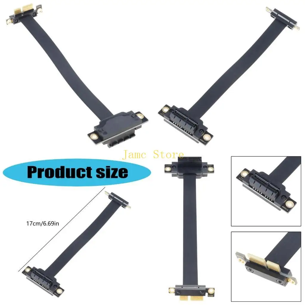 LX0B PCI-e PCI Express 36PIN 1X Extender Extension Cable 15cm High Speed Riser Card