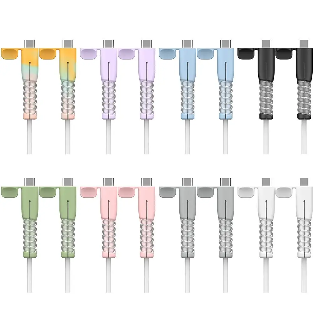 

New Type C Charger Cable Protector Dustproof Cover Cord Saver Charger Cable Protective Cap Accessories Data Line Silicone Cover