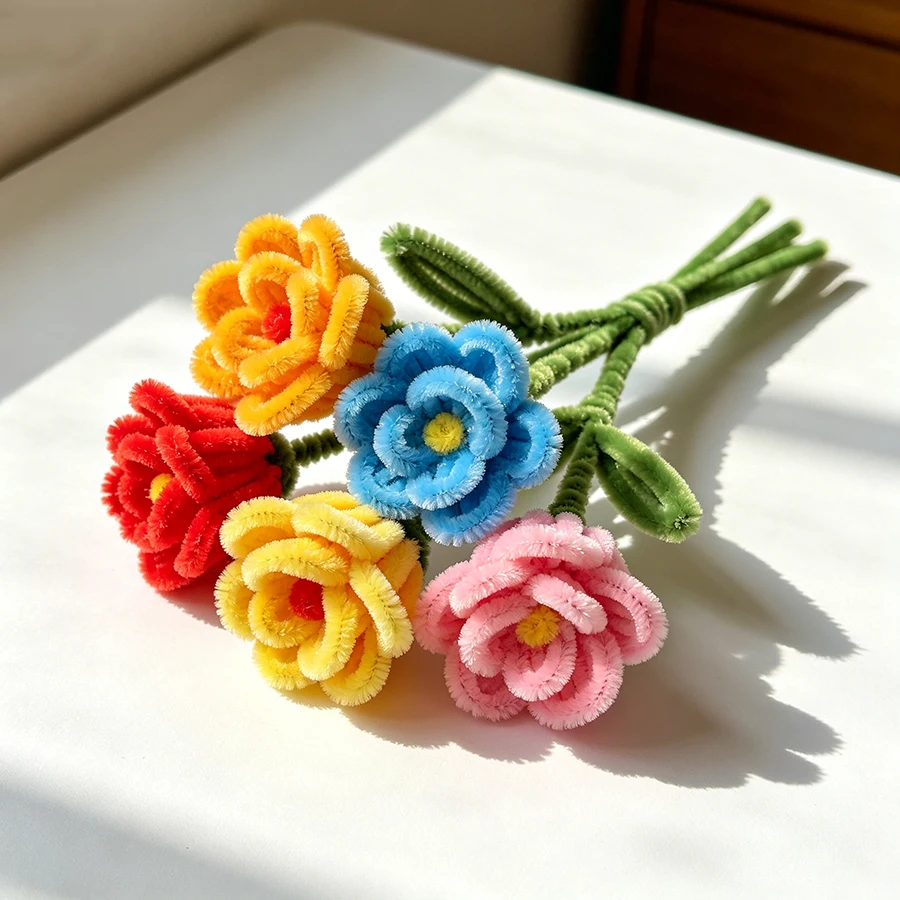 200/420pcs Craft Pipe Cleaners Colorful Chenille Stems for DIY Mom Gift Handmade Flower Bouquet, Heart Wreath Holiday Decoration view 4
