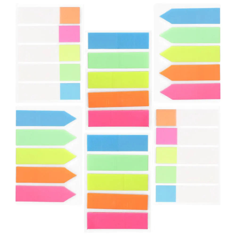 

Transparent Colorful Guided Reading Strips Portable Adhesive Sentence Markers for Books Notes Pages School Office Learning