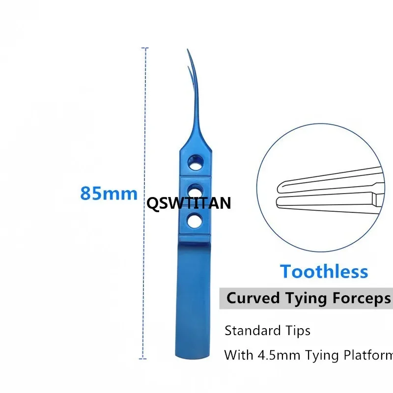 Pinça de amarração ocular Mcpherson 85 mm: com pinça de amarração de 6 mm (uso oftálmico/dental)