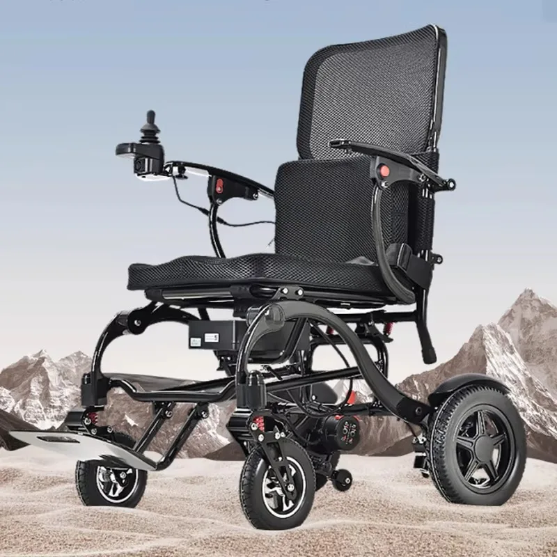 Carbon Fiber Automatic Smart Remote Control Lightweight Folding Power Electric Wheelchair for Disabled Elderly