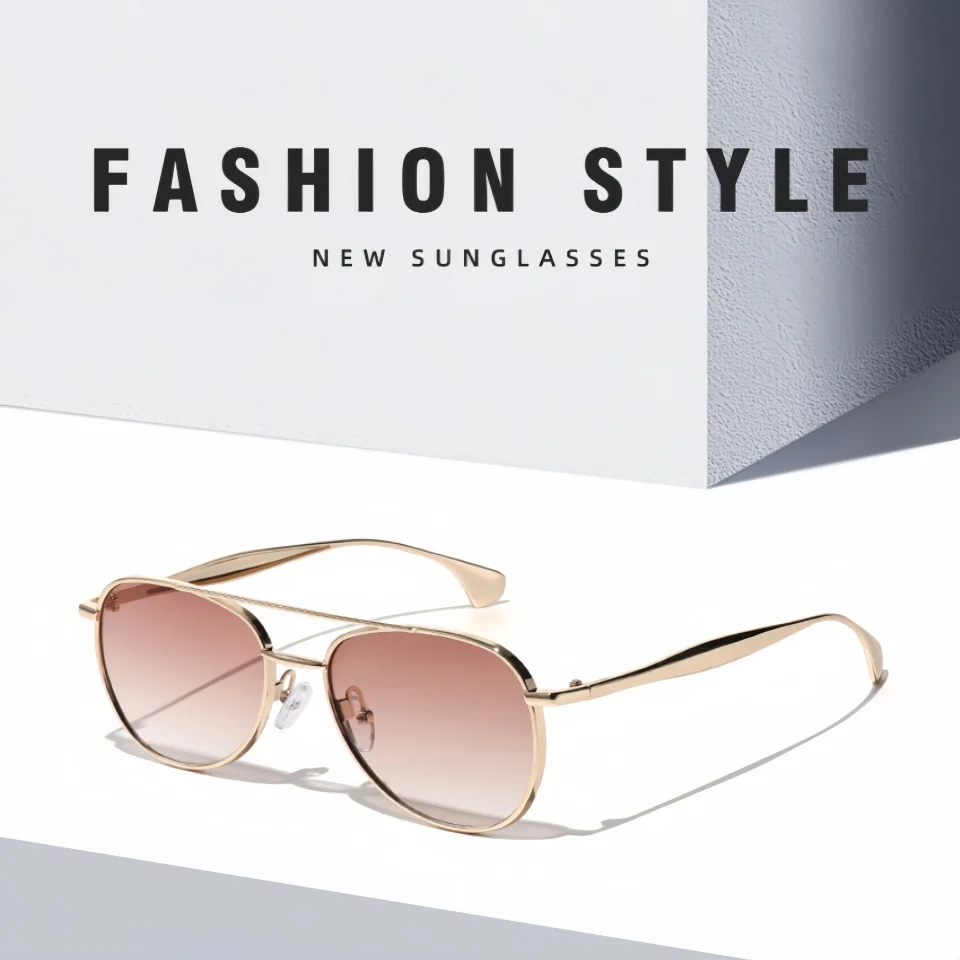 

Новые стильные солнцезащитные очки с изогнутыми металлическими дужками, нейтральные, для повседневного использования, многофункциональные, легкие, прочные, с градиентными линзами UV400 с защитой от ультрафиолета.