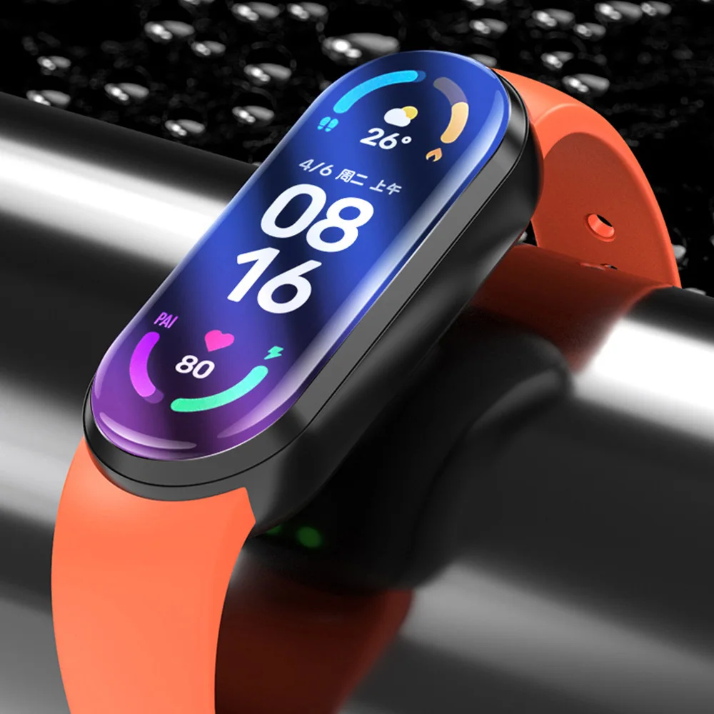 อุปกรณ์ป้องกันหน้าจอสำหรับสมาร์ทวอทช์ Xiaomi Mi band 8 7 6 4สายแก้วอุปกรณ์ miband6 Miband5 miband7สำหรับ Mi band 5 6 7 8ฟิล์ม